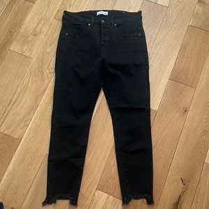 LOFT high rise skinny black jeans size 28/6